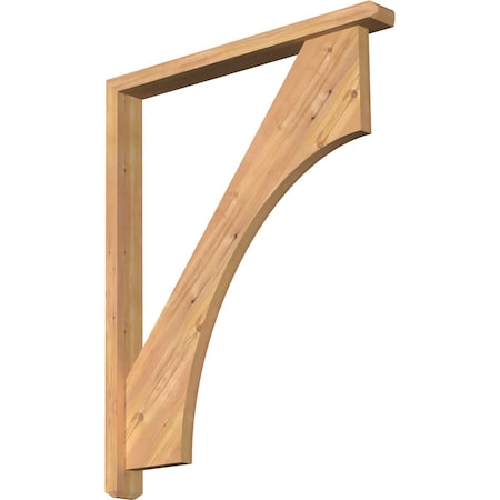 Ekena Millwork Westlake Craftsman Smooth Bracket w/ Offset Brace, Western Red Cedar, 3 1/2"W x 32"D x 40"H BKT0402X32X40WTL04SWR